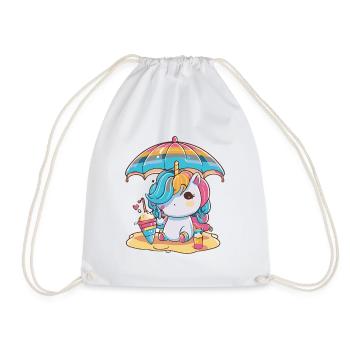 Magic Unicorn - Summer Edition - Drawstring Bag - white - Front