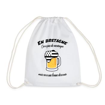 En bretagne on a pas de montagne - Sac de sport léger - blanc - Devant