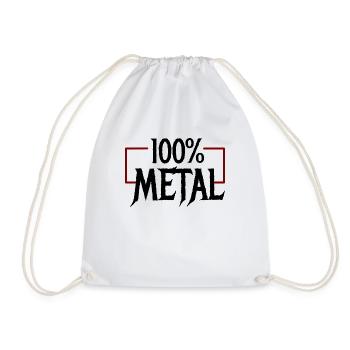 100 Heavy Metal - Turnbeutel - Weiß - Vorne