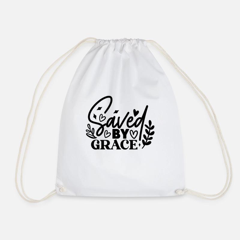 Saved By Grace - Turnbeutel - Weiß