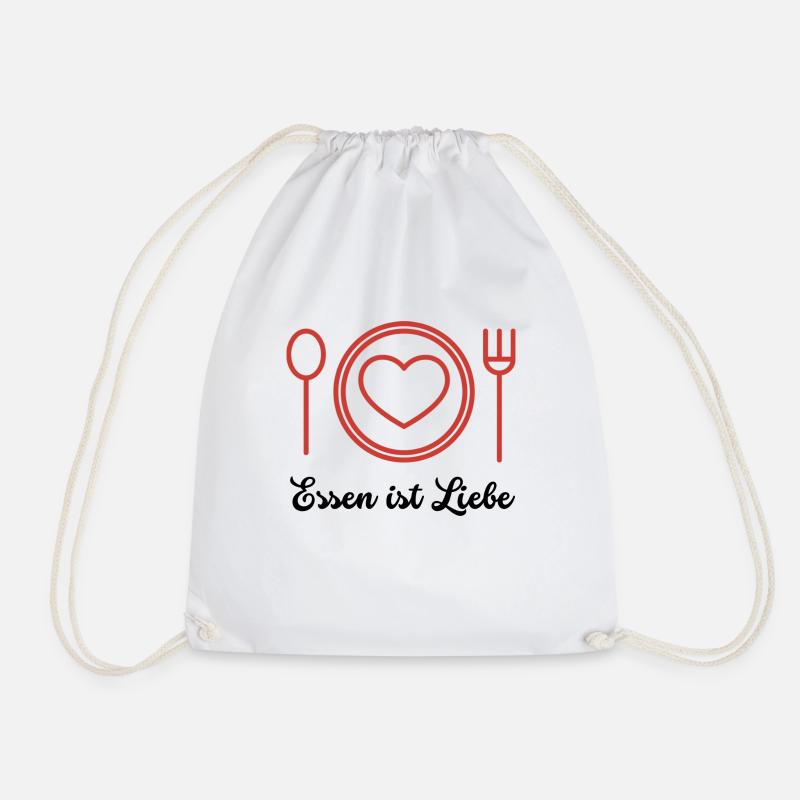 Essen ist Liebe - Turnbeutel - Weiß