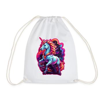 Unicorn - Drawstring Bag - white - Front