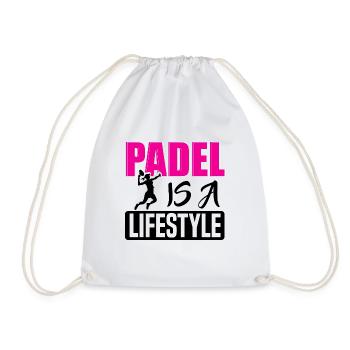 Padel Tennis Paddel Padelball Padeln Padeltennis - Turnbeutel - Weiß - Vorne