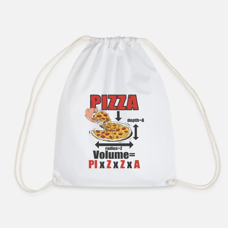 Pizza Formel Volumen Mathe - Turnbeutel - Weiß