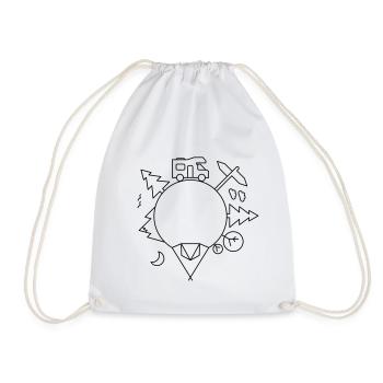 Camping - Drawstring Bag - white - Front