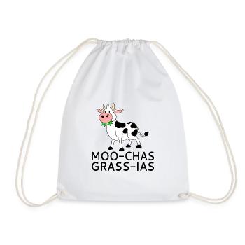 Moo-chas Grass-ias - Turnbeutel - Weiß - Vorne