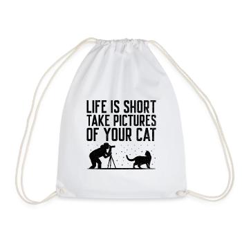 Cat Photographers Cat Lovers Photograpy Cats Photo - Drawstring Bag - white - Front