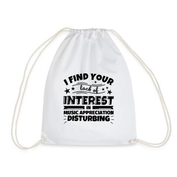 Cadeau amusant d’appréciation de la musique - Sac de sport léger - blanc - Devant