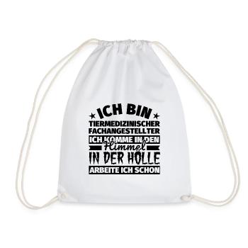 Tiermedizinischer Fachangestellter Geschenk lustig - Turnbeutel - Weiß - Vorne
