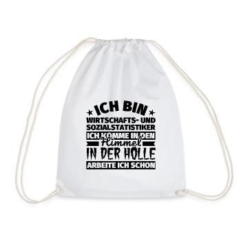 Wirtschafts- und Sozialstatistiker Geschenk lustig - Turnbeutel - Weiß - Vorne
