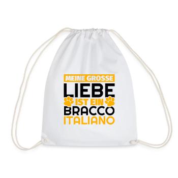 Bracco Italiano Geschenke lustig - Turnbeutel - Weiß - Vorne
