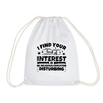 RE Religious Education Funny Gift - Drawstring Bag - white - Front