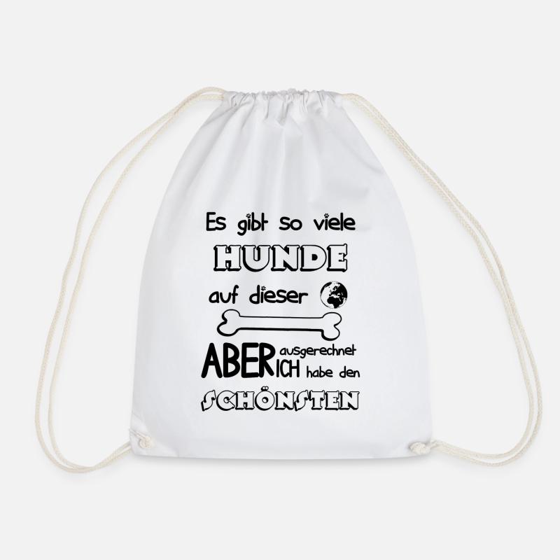Viele Hunde meiner ist der Schönste Geschenk Idee - Turnbeutel - Weiß
