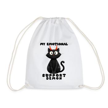 Emotionaler Support-Dämon – Lustige Katzen Edition - Turnbeutel - Weiß - Vorne