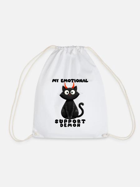 Emotionaler Support-Dämon – Lustige Katzen Edition - Turnbeutel - Weiß