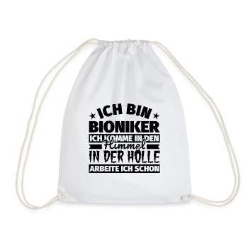 Bioniker Geschenk lustig Himmel Hölle - Turnbeutel - Weiß - Vorne