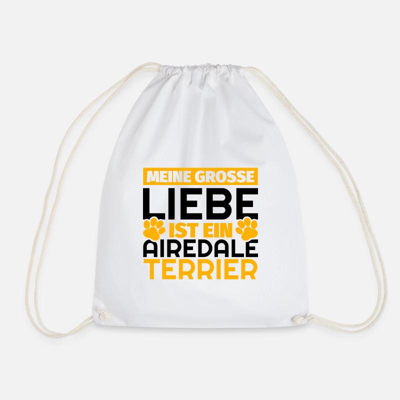 Airedale-Terrier Geschenke lustig - Turnbeutel - Weiß