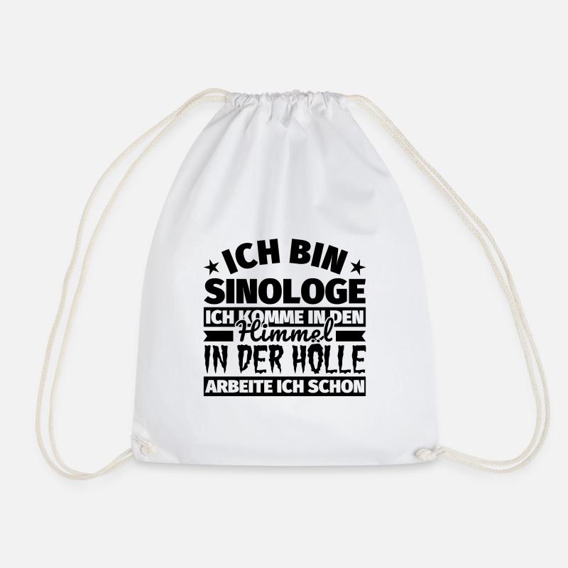 Sinologe Geschenk lustig Himmel Hölle - Turnbeutel - Weiß