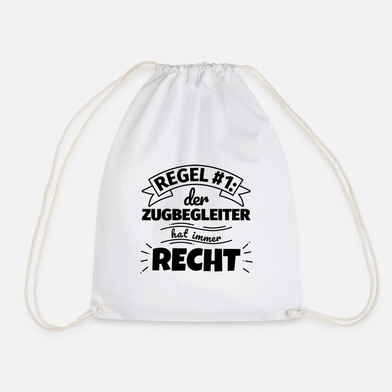 Zugbegleiter Geschenke – Hat immer Recht - Turnbeutel - Weiß