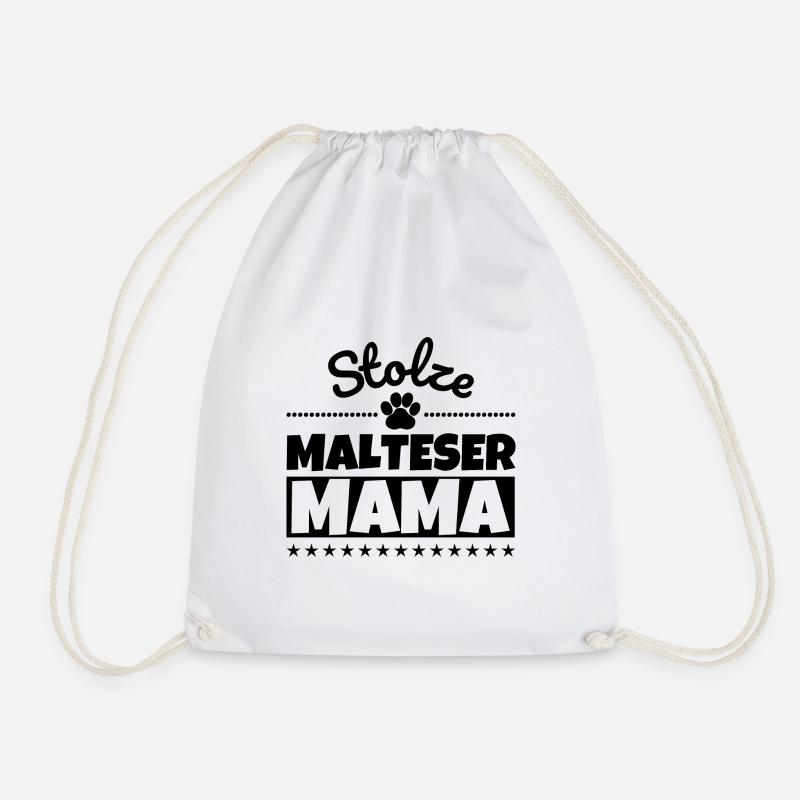 Stolze Malteser Mama - Turnbeutel - Weiß