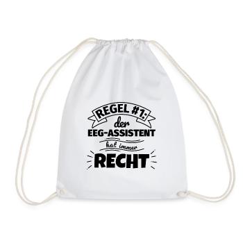 EEG-Assistent Geschenke – Hat immer Recht - Turnbeutel - Weiß - Vorne