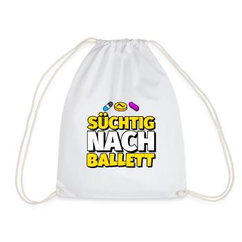 Ballett Tanz lustig Geschenk - Turnbeutel - Weiß - Vorne