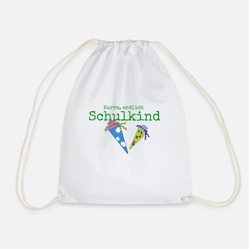 Schulkind, Einschulung - Turnbeutel - Weiß