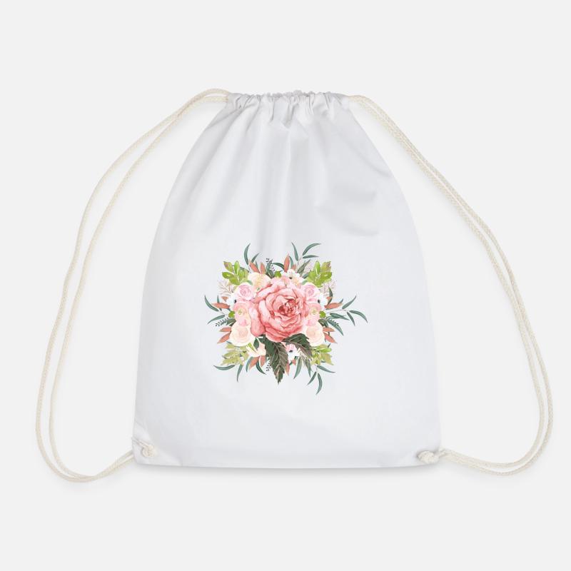 Couronne de fleurs - Sac de sport léger - blanc