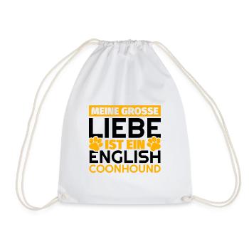 English Coonhound Geschenke lustig - Turnbeutel - Weiß - Vorne