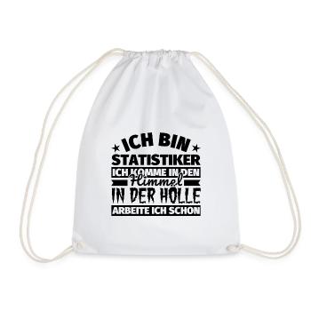 Statistiker Geschenk lustig Himmel Hölle - Turnbeutel - Weiß - Vorne