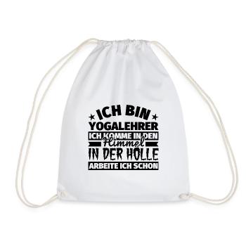 Yogalehrer Geschenk lustig Himmel Hölle - Turnbeutel - Weiß - Vorne