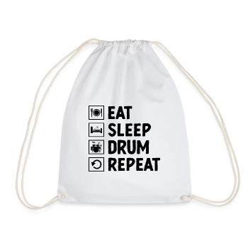 Manger Dormir Tambour Répéter Tambour Tambour - Sac de sport léger - blanc - Devant