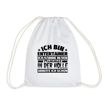 Entertainer Geschenk lustig Himmel Hölle - Turnbeutel - Weiß - Vorne