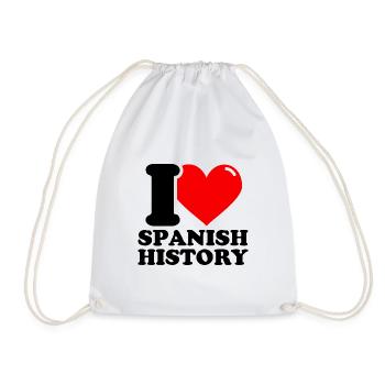 Ich liebe die spanische Geschichte - Turnbeutel - Weiß - Vorne