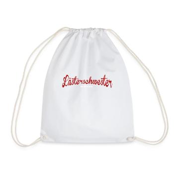 Lästerschwester im Einsatz.png - Turnbeutel - Weiß - Vorne