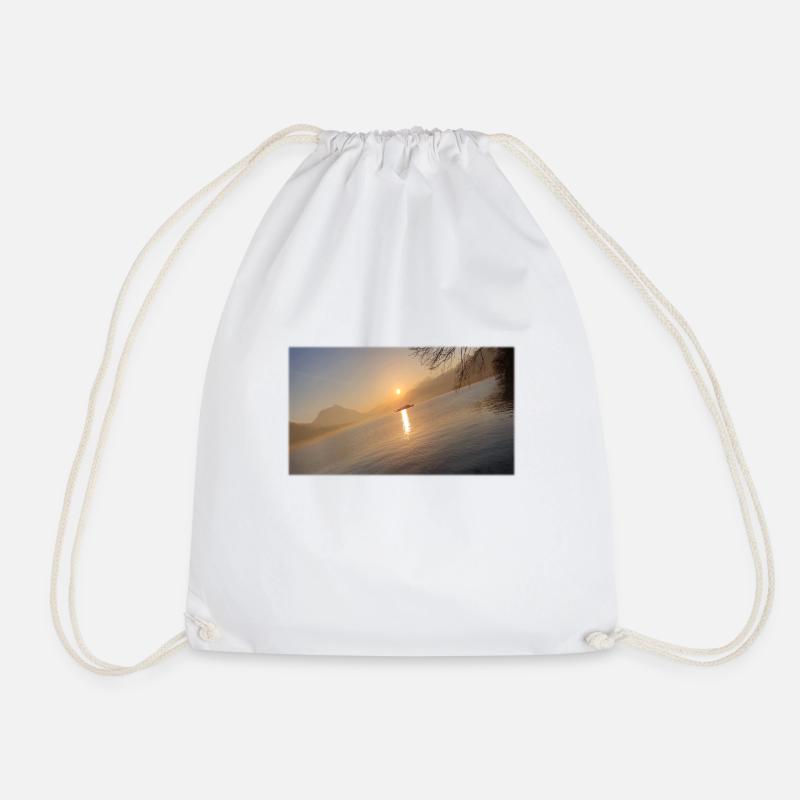 Sunset - Drawstring Bag - white