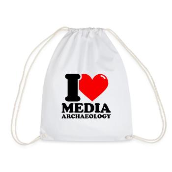 J’adore l’archéologie des médias - Sac de sport léger - blanc - Devant