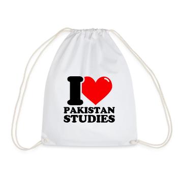 I love Pakistan studies - Drawstring Bag - white - Front