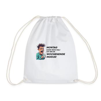 Monday - Drawstring Bag - white - Front