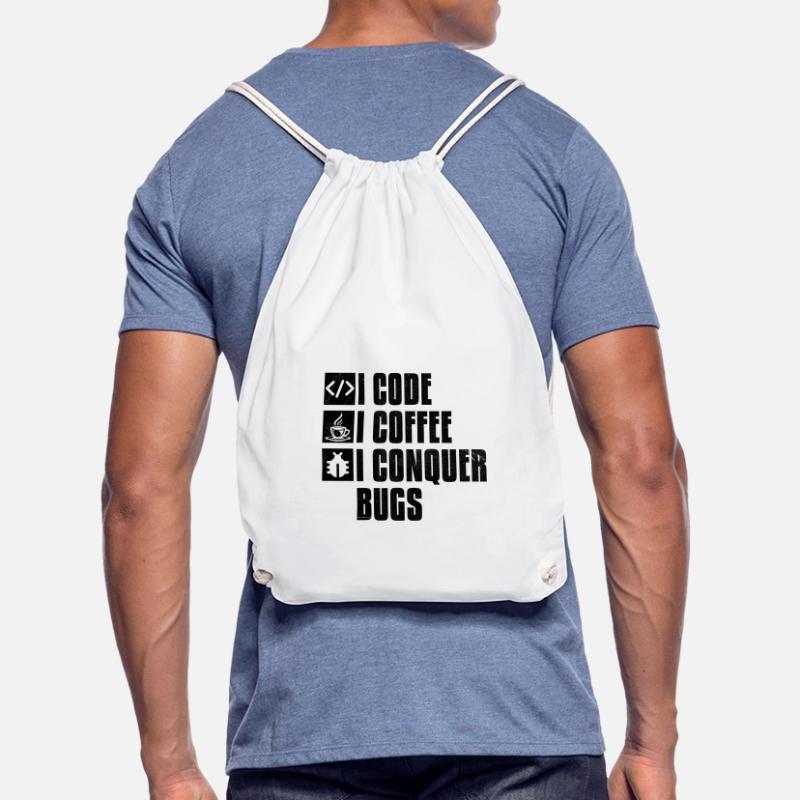Café Codage Programmeur Codeur Développeur Nerd Coff Sac de sport léger