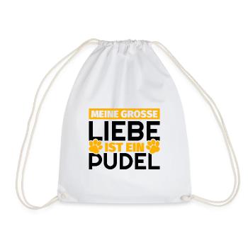Pudel Geschenke lustig - Turnbeutel - Weiß - Vorne