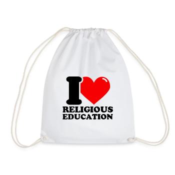 I love religious education - Drawstring Bag - white - Front