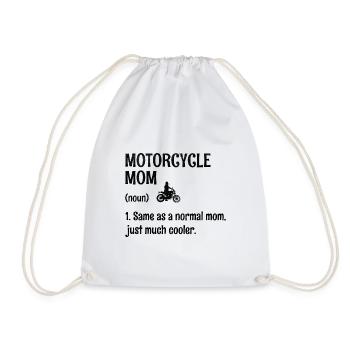 Maman de moto identique à une maman normale, juste beaucoup cool - Sac de sport léger - blanc - Devant