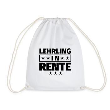 Lehrling in Rente Geschenke - Turnbeutel - Weiß - Vorne