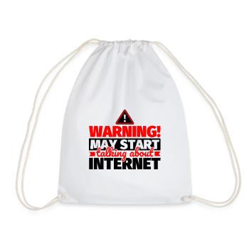 Internet funny saying - Drawstring Bag - white - Front