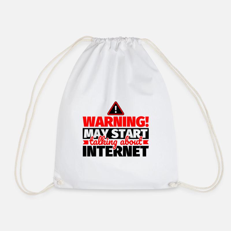 Internet lustiger Spruch - Turnbeutel - Weiß