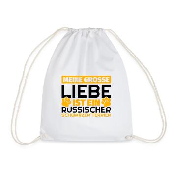 Russischer Schwarzer Terrier Geschenke lustig - Turnbeutel - Weiß - Vorne