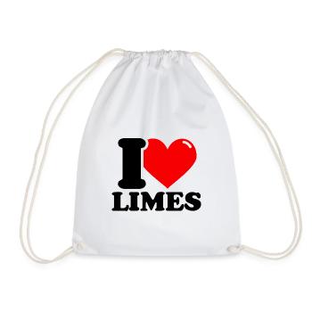 Ich liebe Limetten - Turnbeutel - Weiß - Vorne