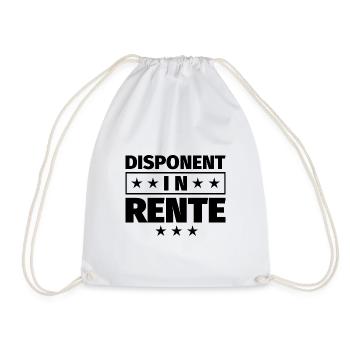 Disponent in Rente Geschenke - Turnbeutel - Weiß - Vorne