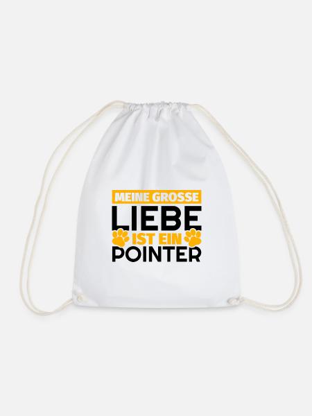 Pointer Geschenke lustig - Turnbeutel - Weiß